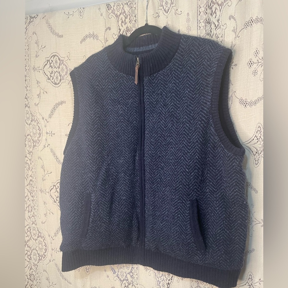 Pendleton: Dark Blue Wool Vest - image 2